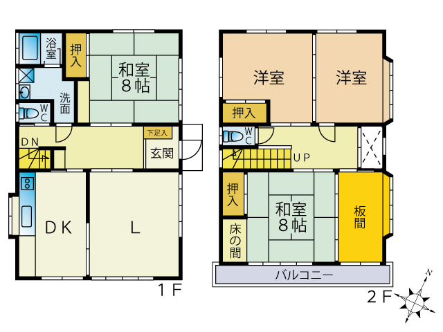 【間取り】 | 三島市南田町 中古住宅 EH05707 | 三島市南田町　間取り図