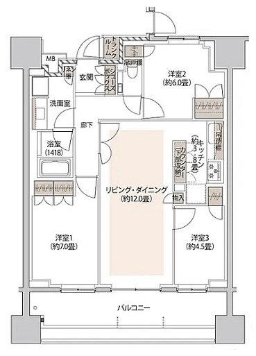文京区本郷１丁目の賃貸マンションの間取り