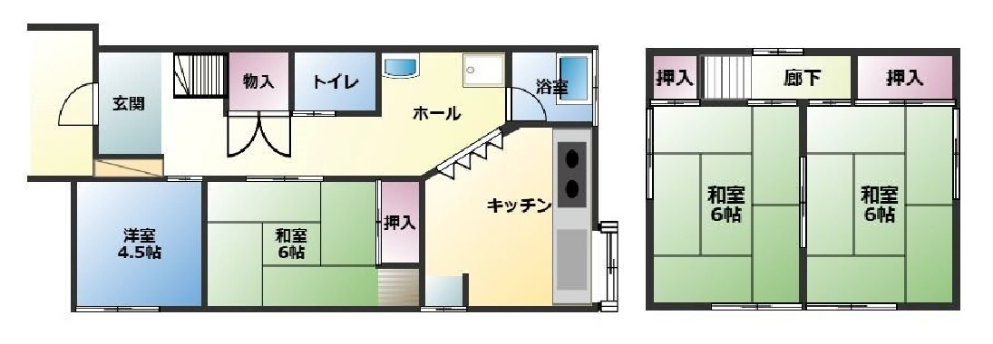 和歌山市中島・中古戸建・54677の間取り
