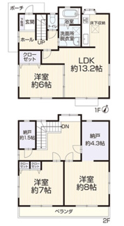 【間取り】 | 川口市長蔵３丁目　中古戸建 | 3SLDK