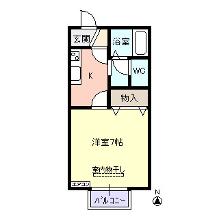 リバティ　ハイツ102の間取り