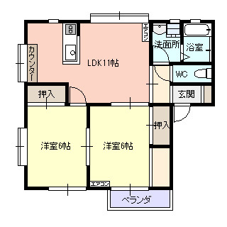 ドミール旭の間取り
