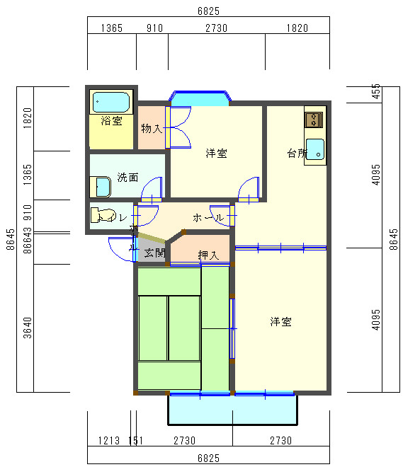 フォーラム東洋B棟の間取り