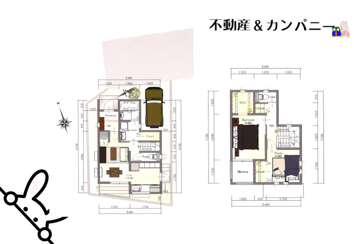 古川西三丁目売土地（建物プランあります）の参考プラン|1階リビングプラン間取り