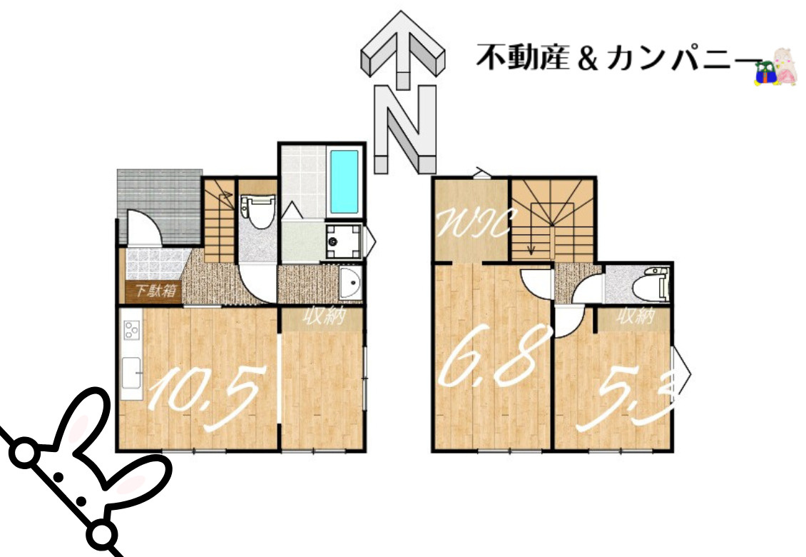 Maison du Mode椿　松山市古川西3丁目の新築戸建の間取り