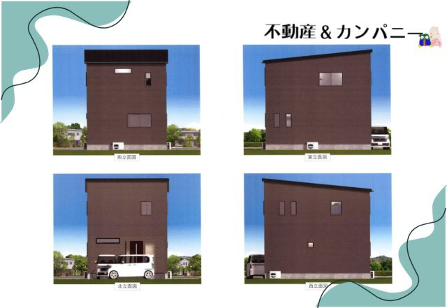 古川西三丁目売土地（建物プランあります）の完成予想図|2階リビングプラン間取り