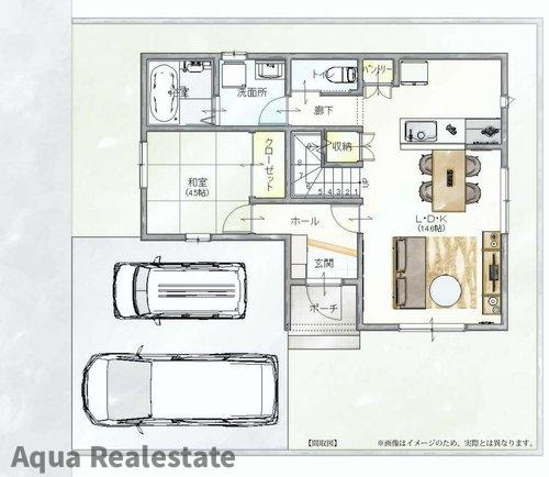 綾歌郡綾川町畑田の新築一戸建の区画図