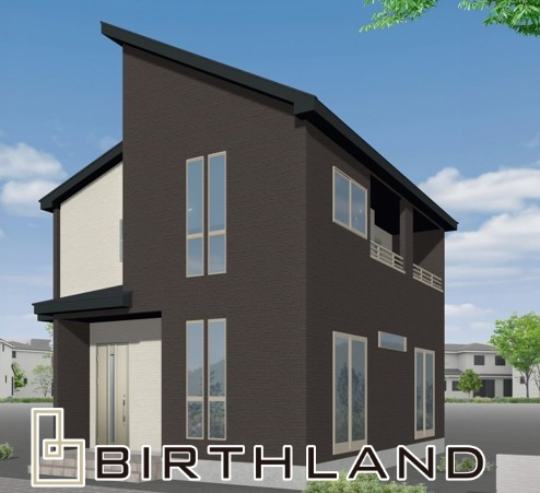 新築戸建・建売　町庭坂字一本杉　GRAFARE　全4棟の外観パース|南西外観予想