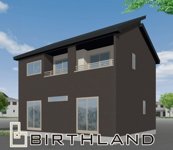 新築戸建・建売　町庭坂字一本杉　GRAFARE　全4棟の外観パース|南東外観予想