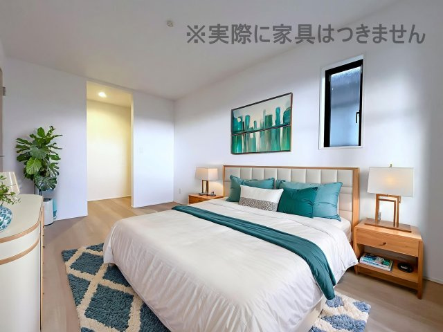 新築戸建・建売　町庭坂字一本杉　GRAFARE　全4棟の洋室|画像はバーチャルホームステージングの加工による演出で、実際の家具は付きません。