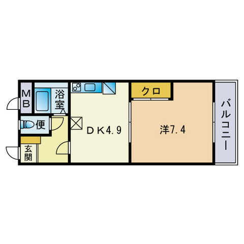 福茂ハイツの間取り
