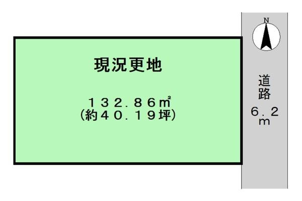 葛城市竹内の売地の土地図
