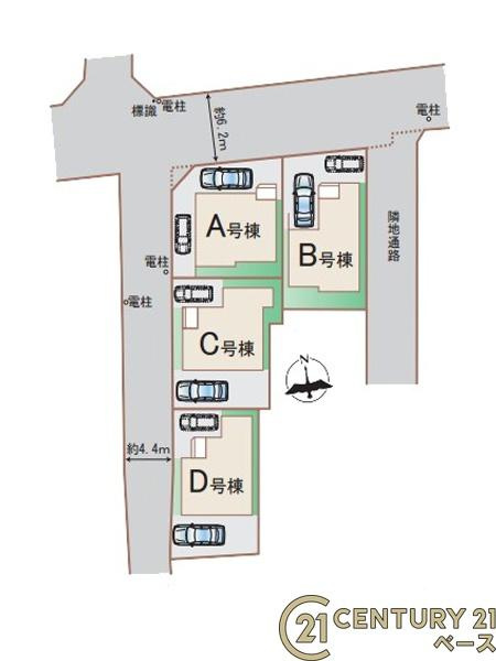 柏原市安堂町 Ｄ号棟 ／新築一戸建の区画図|■こちらの物件はＤ号棟です！■