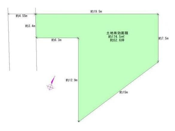生駒郡斑鳩町龍田西６丁目 建築条件なし土地の土地図