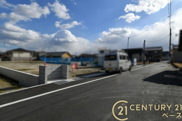 葛城市林堂 １号地 建築条件なし土地の前面道路含む現地写真|■現地撮影写真■