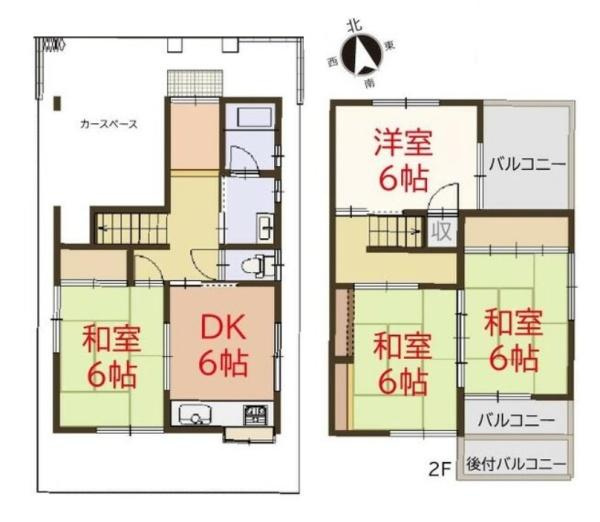 大和郡山市新町　一戸建の間取り