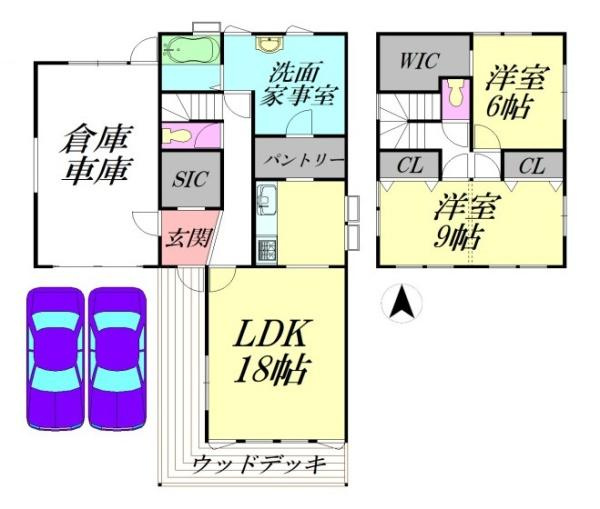 桜井市阿部 ／一戸建の間取り