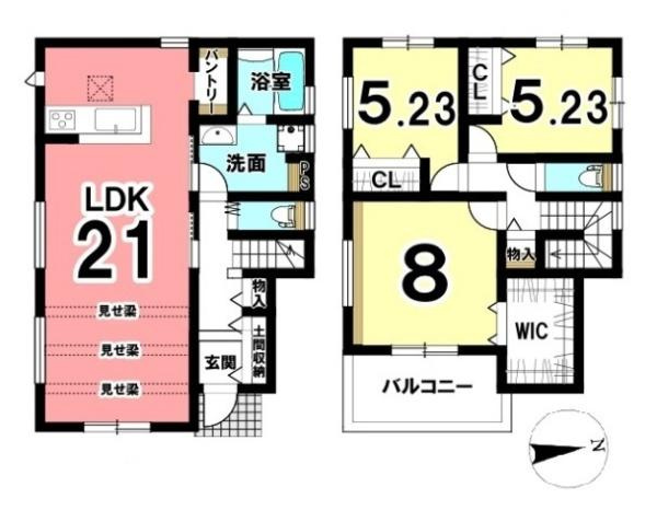 桜井市谷 ３号地 ／一戸建の間取り