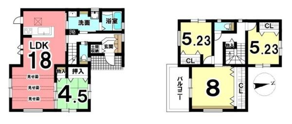 桜井市谷 １号地 ／一戸建の間取り