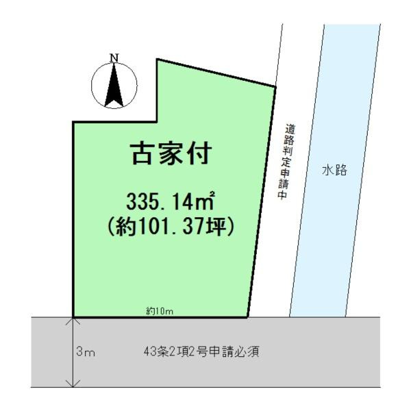 生駒郡安堵町大字笠目の売地の土地図