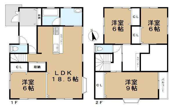 磯城郡田原本町三笠　一戸建の間取り