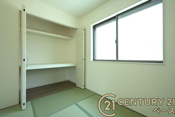 リーブルガーデン三里 ３号棟 ／新築一戸建の収納|■現地撮影写真■和室にも収納スペース完備！