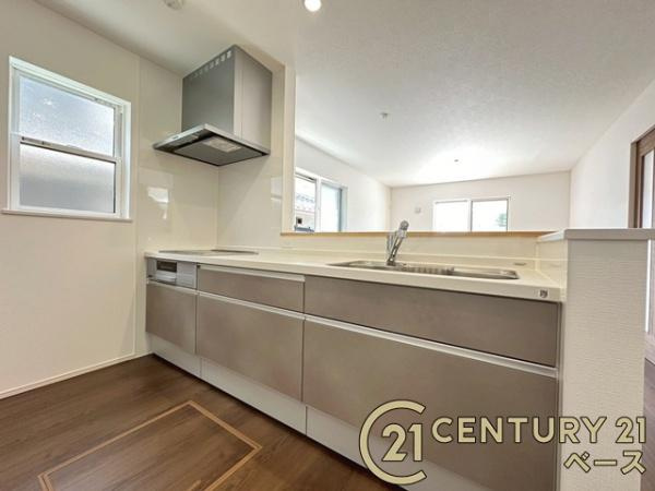 ファーストタウン今国府町 ３号棟 ／新築一戸建のキッチン|■現地撮影写真■収納力と使いやすさを追求したシステムキッチンです！