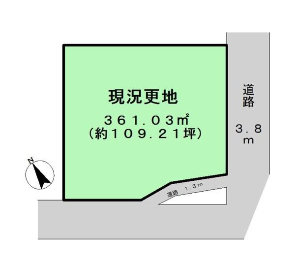 香芝市穴虫の売地の土地図