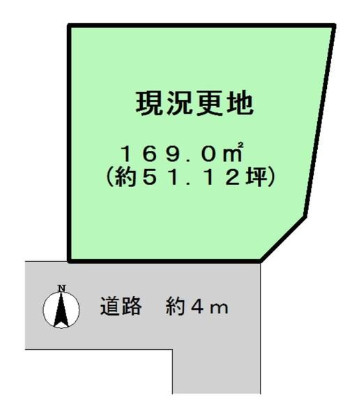 大和郡山市西田中町の売地の土地図