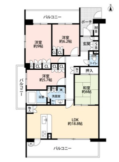 【間取り】 | ジオ彩都のぞみ丘ガーデンコートB棟