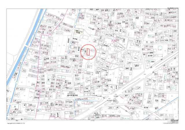 大内月極駐車場の地図