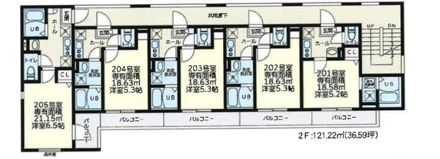 大和市渋谷7丁目　収益アパート　築浅物件の間取り