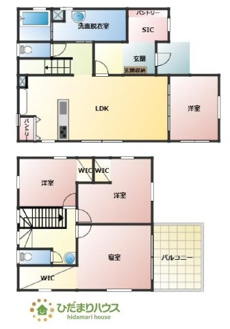 【間取り】 | 水戸市元石川町　中古戸建 | 一人部屋が実現できる４LDK間取りです。将来お子様の一人部屋をお考えの方にオススメな物件です。