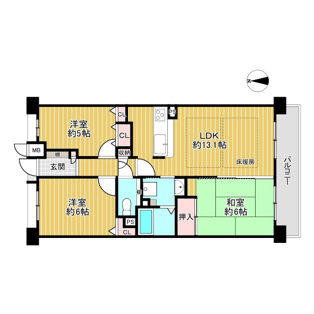 ランフォルセ枚方天の川の間取り