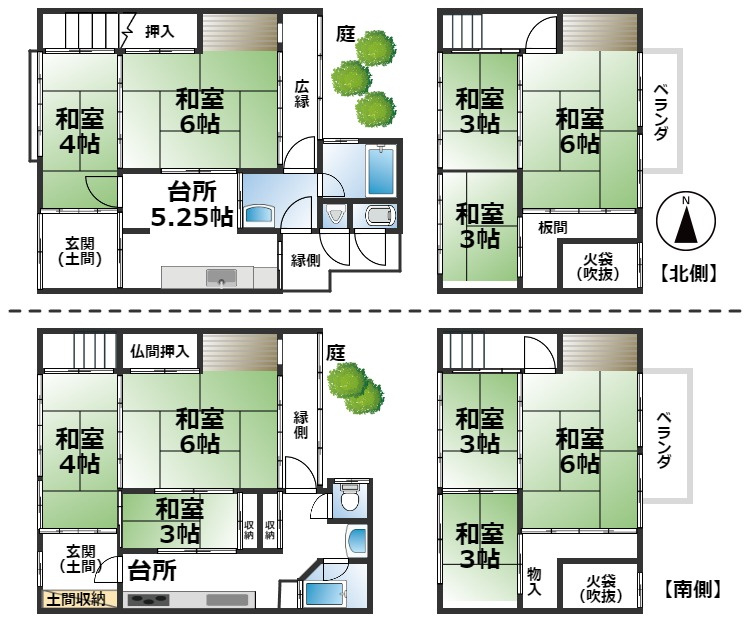 紫竹下芝本町 中古戸建の間取り