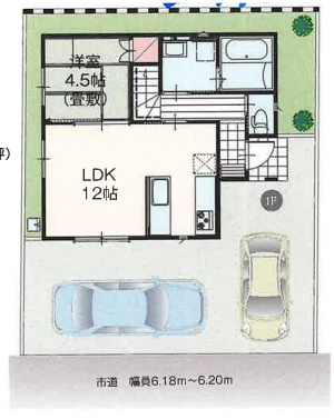 北本市中丸2丁目　新築一戸建て　いろどりアイタウン　01の区画図|1号棟