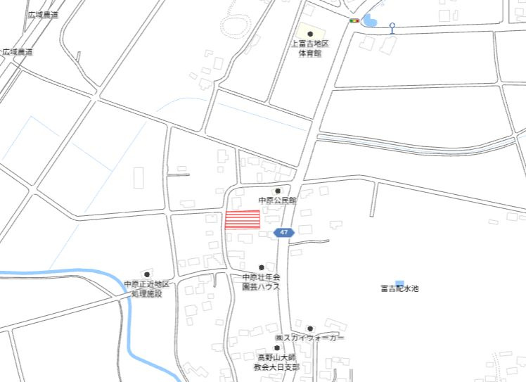 都城市山之口町富吉の売地の土地図