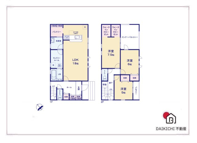 【間取り】 | 熊谷市新堀新田第3　LiveleGarden.s　新築戸建　全1棟　1号棟