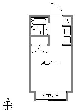 広々ワンルーム出窓付き