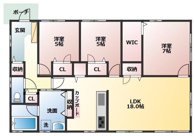 【間取り】 | 北区龍田7丁目