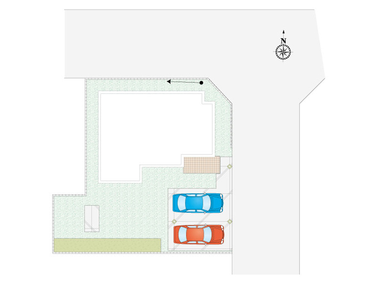 【東松山市大字石橋15号棟 区画図】カースペース2台分ございます。