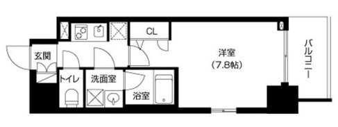 大阪市中央区島町２丁目の賃貸マンションの間取り
