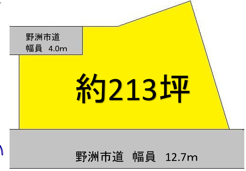 野洲市小篠原の事業用地の区画図
