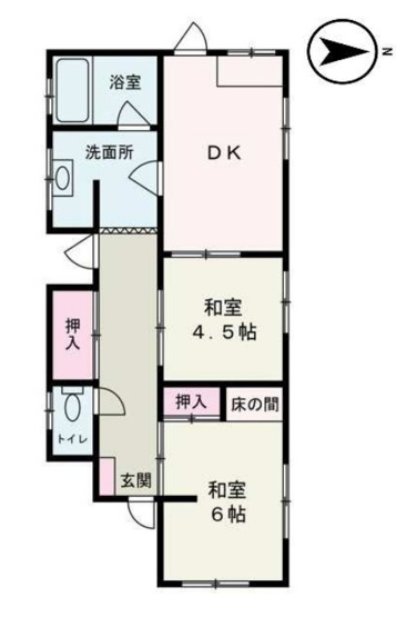 【間取り】 | 間取りは2DKになります。