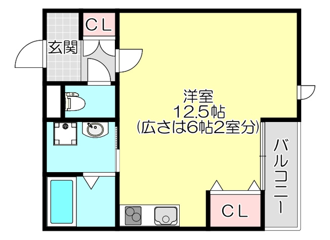 【間取り】 | Mark Villa巽中 | この間取りの反転タイプです。