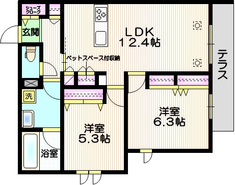 サンエクレールの間取り