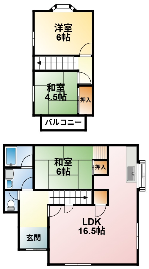 プレステージ福島貸家の間取り
