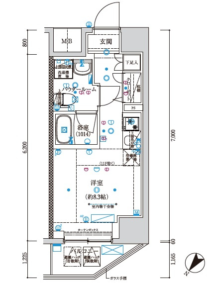 スパシエエール横浜の間取り