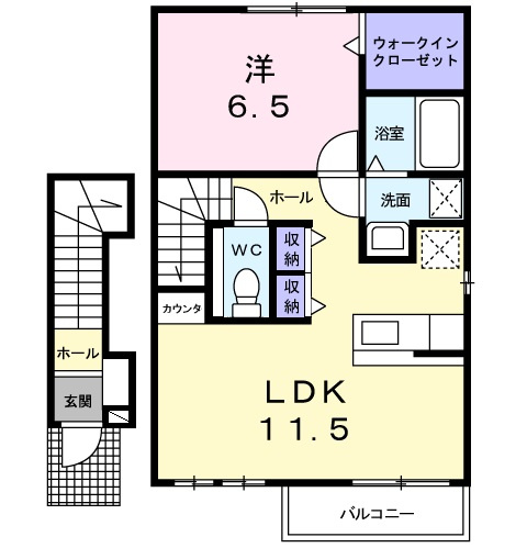 ミニョン2番館の間取り
