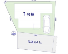 見沼区小深作Ⅱ　新築一戸建て　サニータウン　01の区画図|1号棟